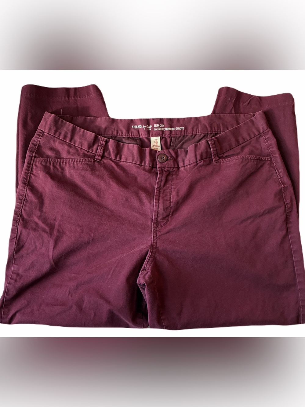 GAP Skinny Chino Pants - Burgundy